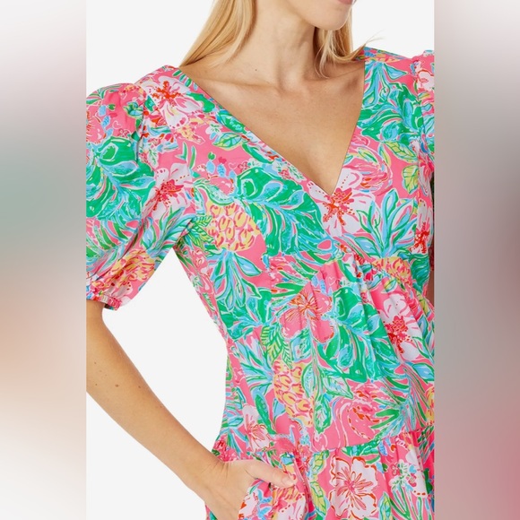 Lilly Pulitzer Nalani Short Sleeve Cotton Dress. - Picture 3 of 15